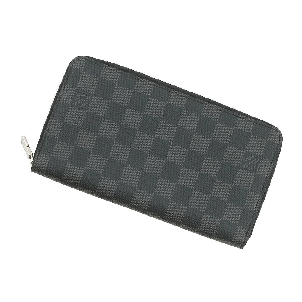 Louis Vuitton Long Wallet Damier Graphite Black Zippy Organizer NM Black